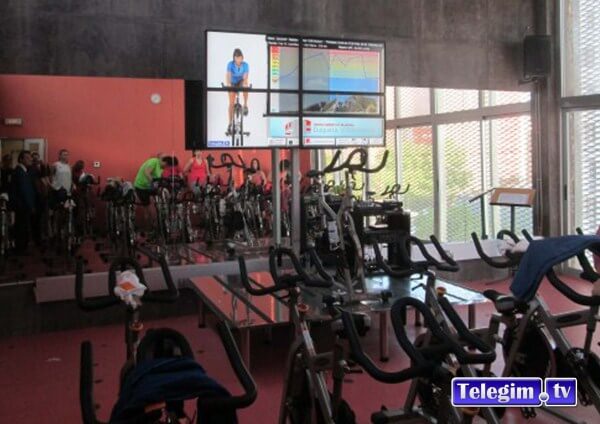 Sala Virtual Cycling Telegim Video Wall